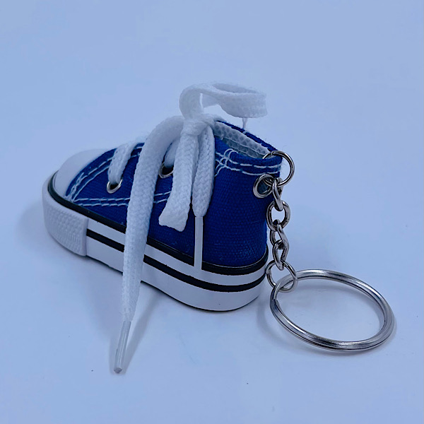 Converse sko kondisko sko med snørebånd flotte farver nøgleringe sjove fidget toys blå ring.dk