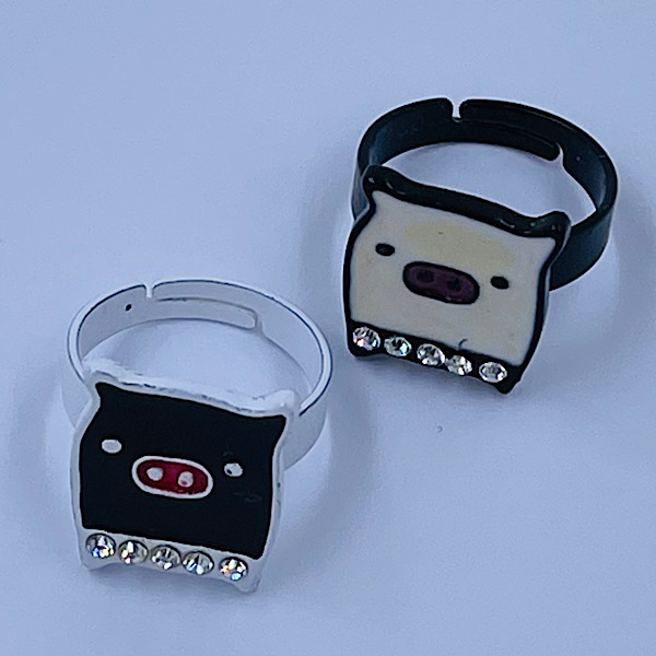 Spøgelses Ringe med små fine diamanter Justerbar ring super smart Spøgelses Ringe med små fine diamanter Justerbar ring super smart