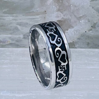 Stålring celtic viking Hjertemønster Stainless steel ring Størrelse 59