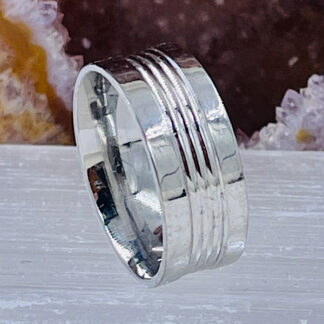 Stålring med blank overflade Flot ring Stainless Steel ring Størrelse 58