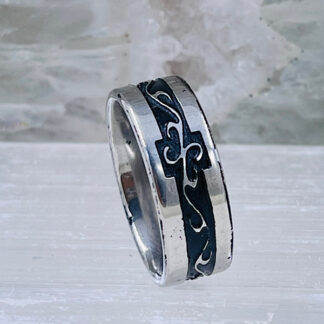 Stålring med celtic mønster viking Stainless steel ring Størrelse 59