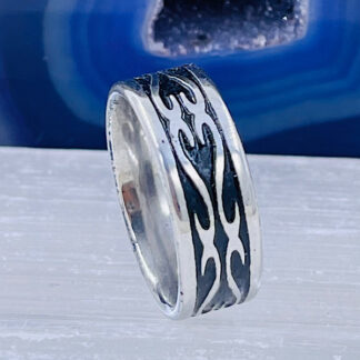 Stålring med hjerter vikingeinspireret Stainless Steel ring Størrelse 58