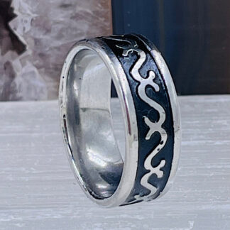 Stålring vikingeinspireret Stainless Steel ring Størrelse 58